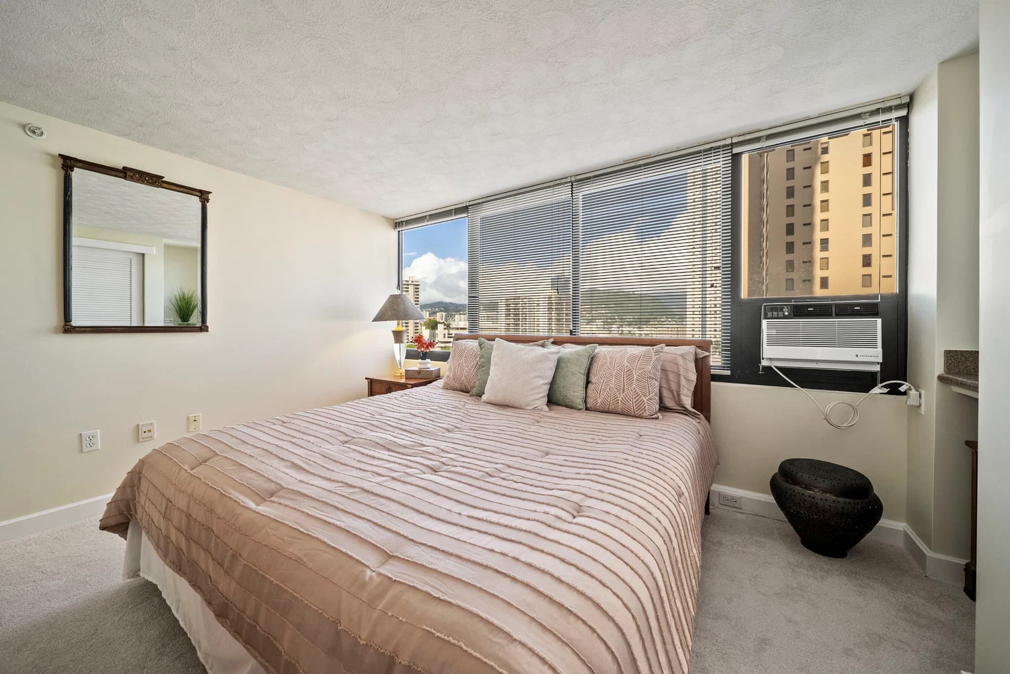 Bedroom with large windows and natural light