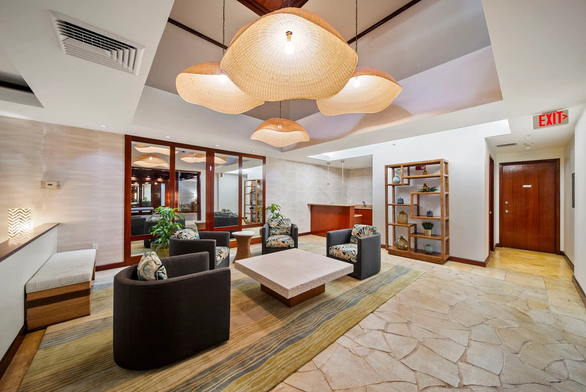 Covered lanai overlooking Honolulu cityscape