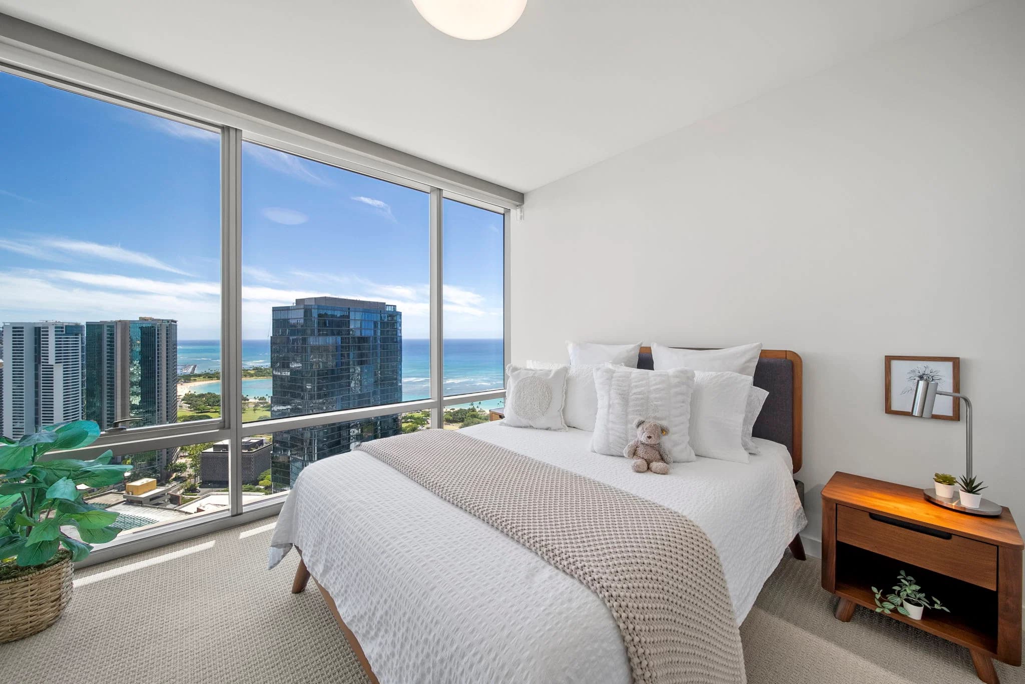 Primary bedroom with panoramic ocean views