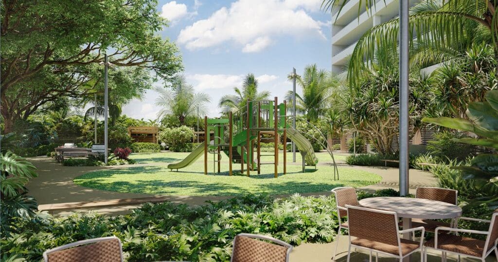 Artist rendering of Ulana Ward  Village Keiki Park